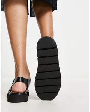 ASRA – poppy – fischersandalen aus leder mit dicker sohle - Schwarz