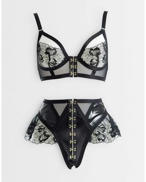 Ann Summers Ecstatic Crotchless Set - Black