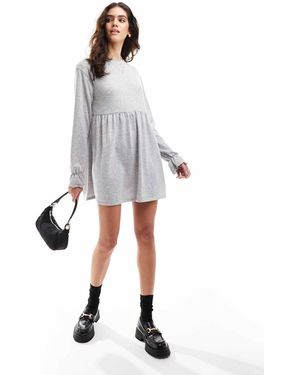 Miss Selfridge – langärmliges mini-hängerkleid - Mettallic