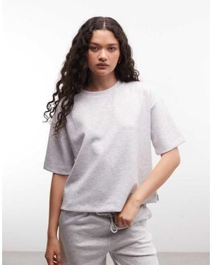 River Island Clean Oversized T-shirt - Grey