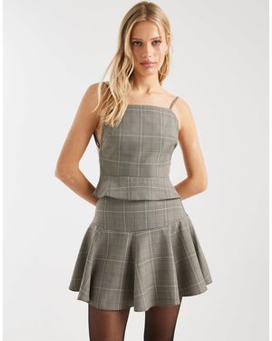 ASOS Dropped Waist Volume Co-Ord Midi Skirt - Gray