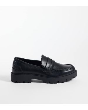 SEQWL Wide Fit Seqwl Schoenen Met Brede Pasvorm Kinder Chunky Loafers - Zwart