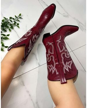 GIA STUDIOS Cowboy Boots - Red