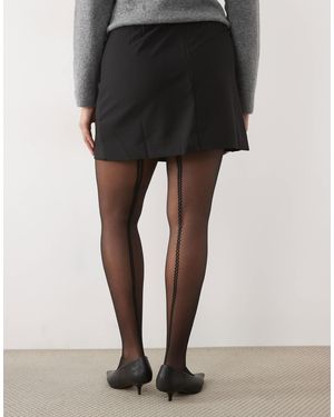 ASOS Asos Design Superstretch Pattern Seam Tights - Black