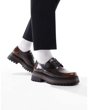 ASOS Chunky Lace Up Shoes - Black