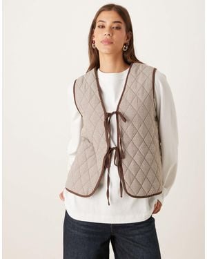 Glamorous Quilted Vest - Natural