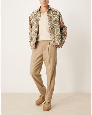 Abercrombie & Fitch Pantaloni Ampi Color Cammello - Neutro