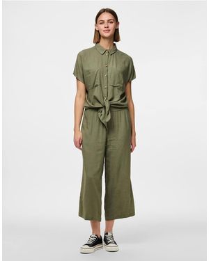 Pieces Pantalones Culotte Verdes De