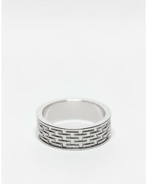 ASOS Woven Basket Band Ring - White