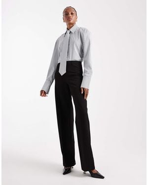 Vero Moda Straight Smart Trouser With Crease Front - White