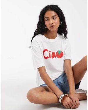 Gap Tomato Print Boxy T-Shirt - White