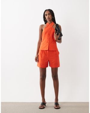 Mango – peach – elegante shorts - Rot