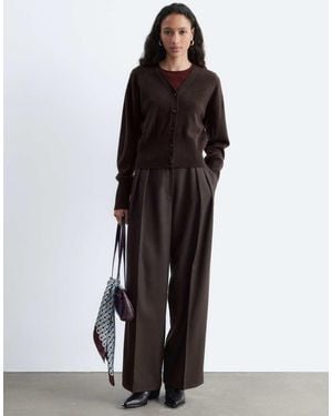& Other Stories Wool Rich Tailored Trousers - Brown