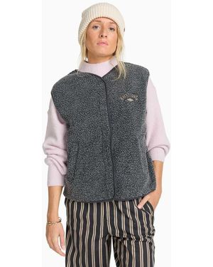 Billabong Be Happy Sherpa Vest - Grey
