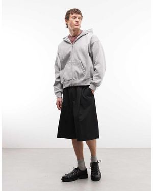 Weekday Pantaloncini Da Abito Neri Oversize - Bianco