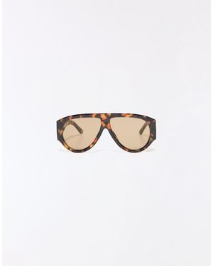 Bershka – sonnenbrille aus kunststoff - Weiß