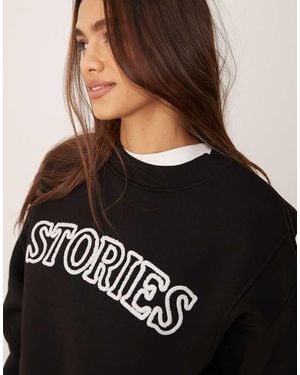 Six Stories Sweatshirt Co-ord - Black