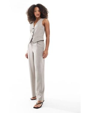 ONLY Wide Leg Tailored Trousers Co-Ord - White