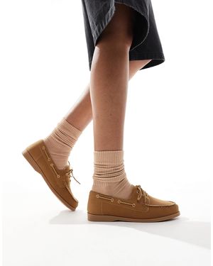 London Rebel – bootsschuhe zum schnüren - Braun