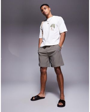 The Couture Club – gerippte shorts - Grau