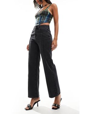 Urban Revivo Jeans Dritti Slavato Con Nervature - Blu