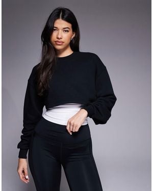 4505 Rest Day Heavyweight 420gsm Cotton Cropped Boxy Sweatshirt - Blue