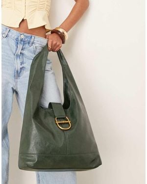 ASOS Metal Hardware Tote Bag - Green