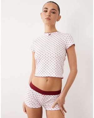ASOS Mix & Match Shorts With Exposed Waistband - White
