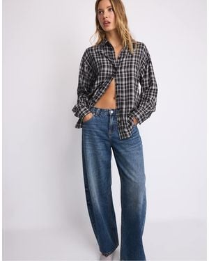 Stradivarius Adjustable Regular Shirt - Blue