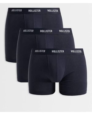 Hollister Confezione Da 3 Boxer Classici Neri - Blu