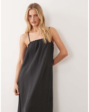 Jdy Mouwloze Maxi Jurk Van Kaasdoek - Grijs