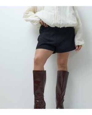 ASOS Curve Charming Heeled Knee Boots - Brown