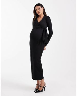 ASOS Asos design maternity – maxikleid - Schwarz