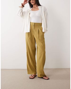 Miss Selfridge Tailored Wide Leg Trouser - Natural