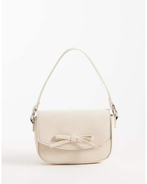 ASOS Bandolera Pequeña Blanco Con Lazo Y Asa Superior-Negro - Neutro