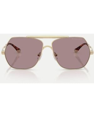 Michael Kors Denver Pilot Sunglasses With Lens - Pink