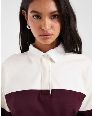 GANT Sudadera Color Crema Y Con Cuello Tipo Polo De Rugby-Blanco