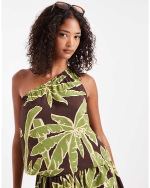 ASOS One Shoulder Top Co-Ord - Green