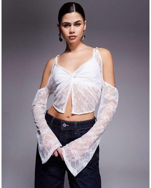 Liquor N Poker Onyx Bell Sleeve Top - Grey