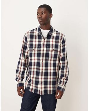 GANT Heavy Twill Plaid Overshirt - Blue
