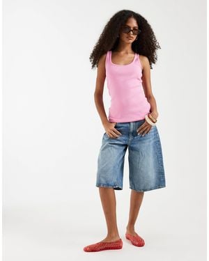 Hollister Scoop Neck Tank Top - Blue