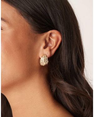 ASOS Studs Earrings With Textured Teardrop Design - Black