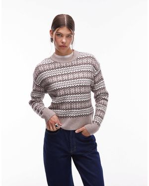 Levi's – ines – pullover mit norwegermuster - Blau