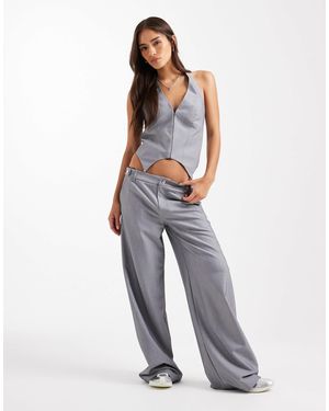 Collusion Tailored Low Rise Relaxed Pants - White