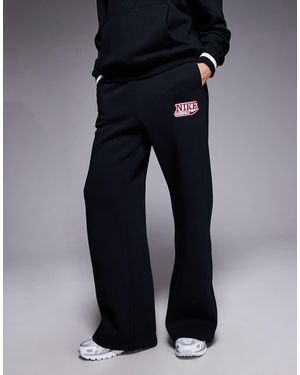 Nike Phoenix Fleece High Waisted Oversized Wide Leg joggers - Blue