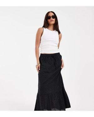 Vero Moda Dobby Texture Boho Maxi Skirt - Black