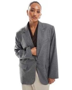 Bershka Ultra Oversized Blazer - Grey