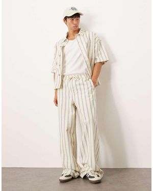 ASOS Super baggy Pull-on Trousers - Natural