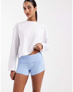 Cotton On Pantalones Cortos De Pijama Azul Claro A Rayas Sleep Ballad De - Blanco