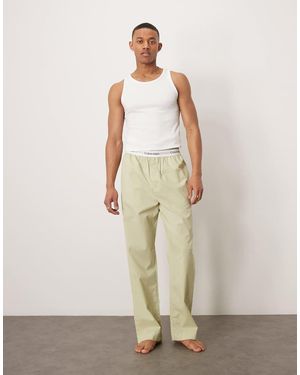 Calvin Klein Cotton Pyjama Bottoms - Natural